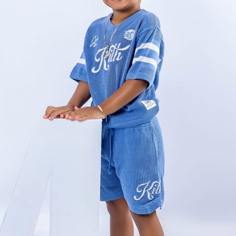 Kith Kids Blue Jersey Outfit
